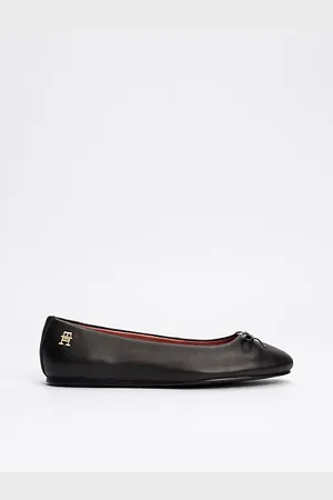 Tommy Hilfiger Ballerines en cuir à nœud et monogramme TH