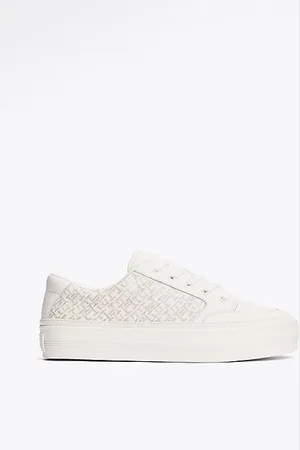 Tommy Hilfiger Baskets compensées en cuir TH Monogram