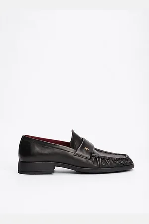 Tommy Hilfiger Mocassins en cuir plissé à monogramme TH
