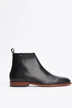 Tommy Hilfiger Bottes Chelsea en cuir zippées
