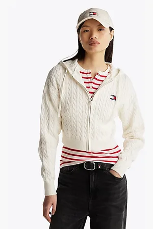 Tommy Hilfiger Gilet zippé en maille torsadée