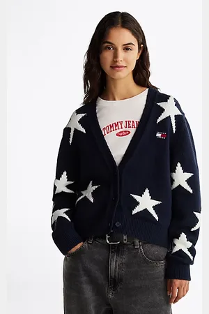 Tommy Hilfiger Cardigan tricoté à motif étoiles avec laine
