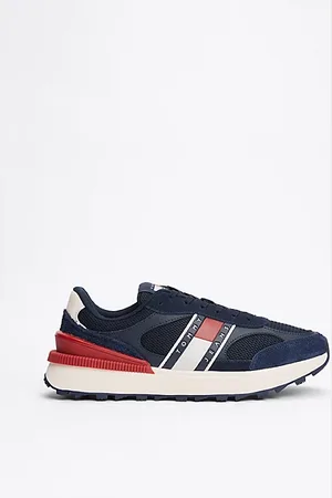 Tommy Hilfiger Baskets crantées en daim multitextures