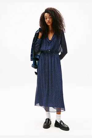 Tommy Hilfiger Robe midi plissée à motif étoiles