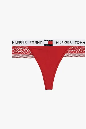 Tommy Hilfiger String Heritage en dentelle léopard à ceinture
