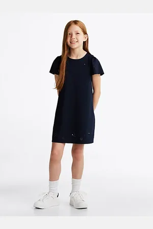 Tommy Hilfiger Robe à manches papillon et broderie anglaise