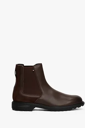 Tommy Hilfiger Bottes Chelsea hybrides en cuir crantées