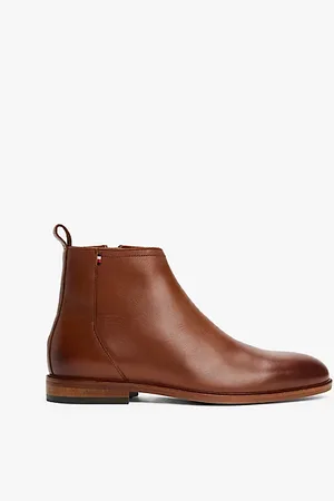 Tommy Hilfiger Bottes Chelsea en cuir zippées