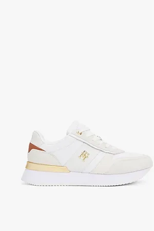 Tommy Hilfiger Baskets en cuir métallisé multitextures