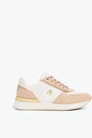 Tommy Hilfiger Baskets en cuir métallisé multitextures