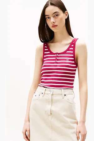 Tommy Hilfiger Débardeur ajusté côtelé à col échancré