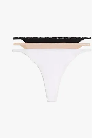 Tommy Hilfiger Lot de 3 tangas en microfibre à dentelle