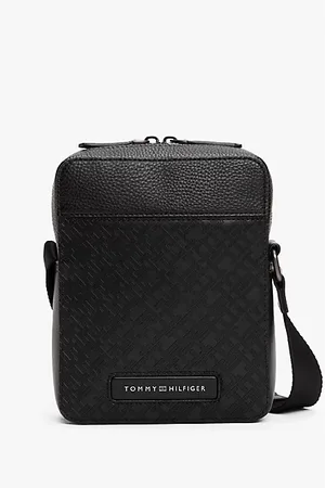 Tommy Hilfiger Sac reporter TH Monogram à effet grain fin