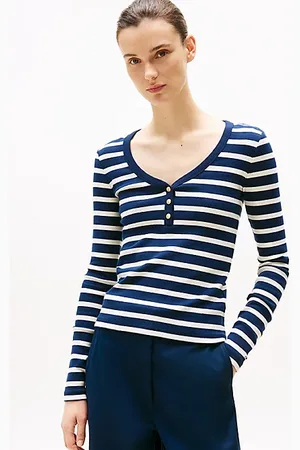 Tommy Hilfiger T-shirt ajusté Henley à manches longues