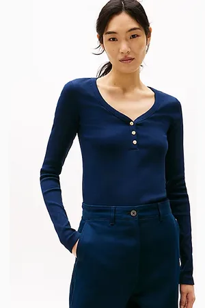Tommy Hilfiger T-shirt ajusté Henley à manches longues