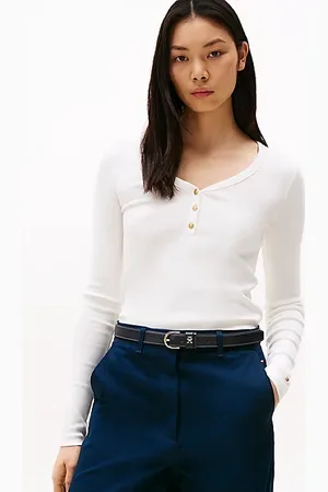 Tommy Hilfiger T-shirt ajusté Henley à manches longues