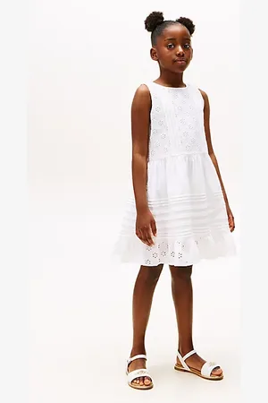 Tommy Hilfiger Robe évasée à broderie anglaise