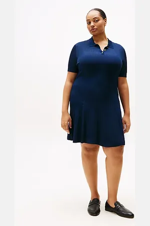 Tommy Hilfiger Robe polo courte Curve côtelée