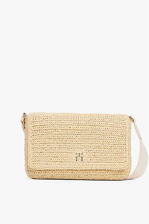 Tommy Hilfiger Sac bandoulière en raphia convertible