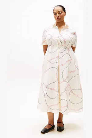 Tommy Hilfiger Robe chemise longue Curve à motif