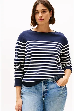 Tommy Hilfiger Pull Curve en maille fine de jersey