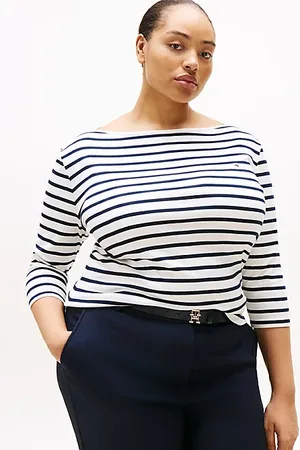 Tommy Hilfiger T-shirt ajusté Curve à col bateau