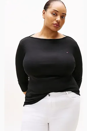 Tommy Hilfiger T-shirt ajusté Curve à col bateau