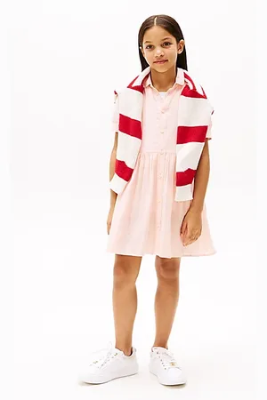 Tommy Hilfiger Robe chemise rayée à manches courtes