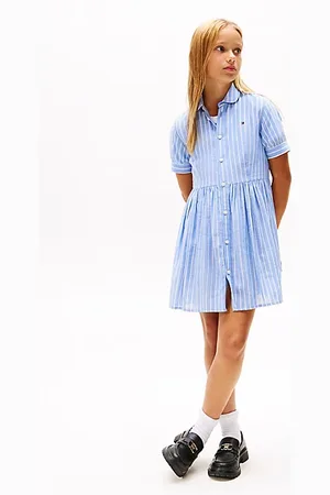 Tommy Hilfiger Robe chemise rayée à manches courtes
