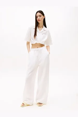 Tommy Hilfiger Pantalon jambe ample avec lin