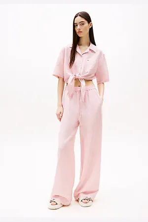 Tommy Hilfiger Pantalon jambe ample avec lin