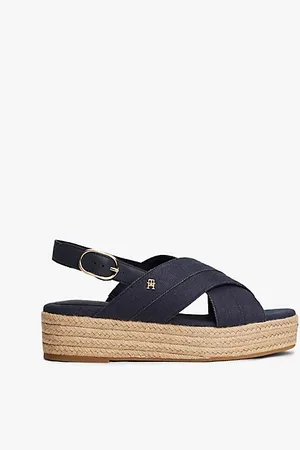 Tommy Hilfiger Sandales espadrilles en denim à plateforme