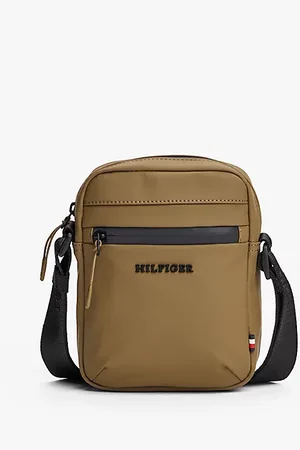 Tommy Hilfiger Sac reporter à bandoulière et logo texturé