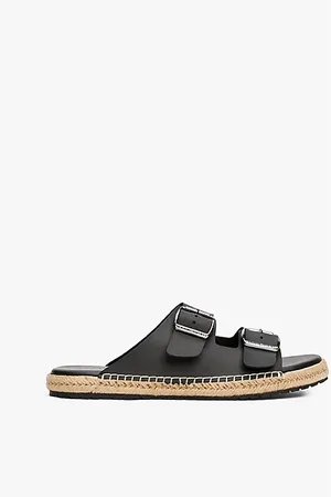 Tommy Hilfiger Sandales à enfiler en jute avec cuir