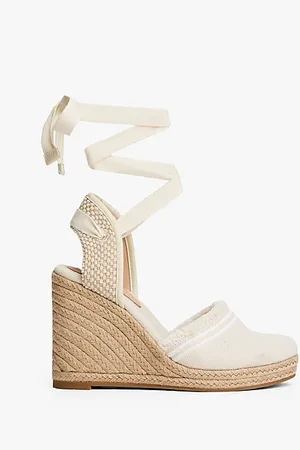 Tommy Hilfiger Espadrilles compensées en toile à frange