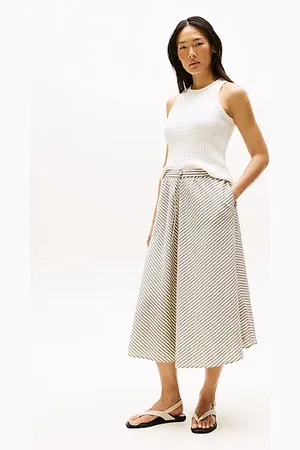 Tommy Hilfiger Jupe midi trapèze à finition froissée