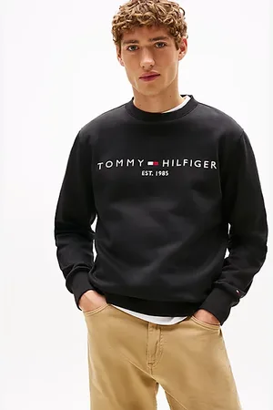 Tommy Hilfiger Sweat à col ras-du-cou et logo brodé
