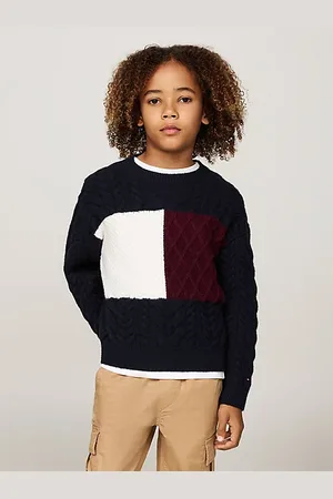 Tommy Hilfiger Pull colour-block en maille torsadée