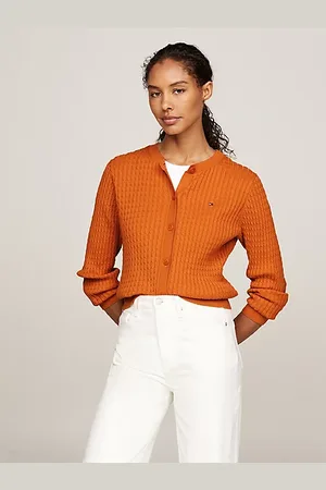 Tommy Hilfiger Cardigan en maille torsadée à col ras-du-cou