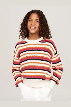 Tommy Hilfiger Pull décontracté rayé à col ras-du-cou
