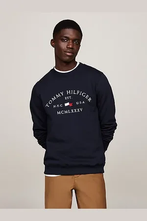 Tommy Hilfiger Sweat à col ras-du-cou et logo brodé