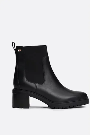 Tommy Hilfiger Bottines Chelsea en cuir à drapeau en émail