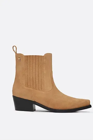Tommy Hilfiger Bottines cowboy TH Monogram en daim