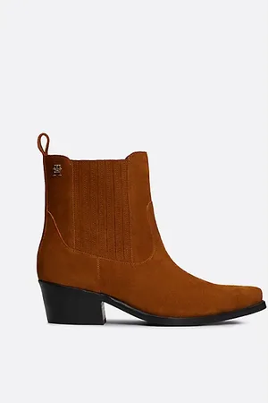 Tommy Hilfiger Bottines cowboy TH Monogram en daim
