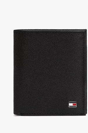 Tommy Hilfiger Portefeuille à trois volets en cuir à drapeau