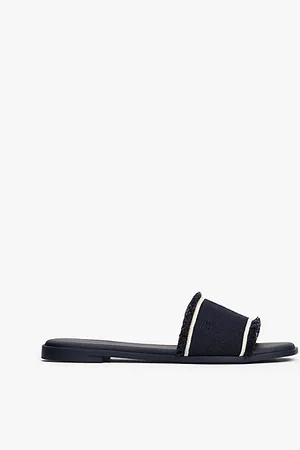 Tommy Hilfiger Sandales en toile à bords effilochés