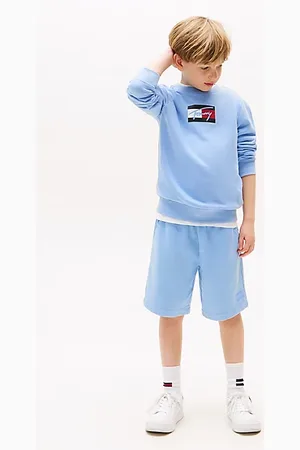 Tommy Hilfiger Short de jogging à drapeau brodé ton sur ton