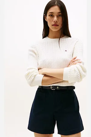 Tommy Hilfiger Pull en maille torsadée fine