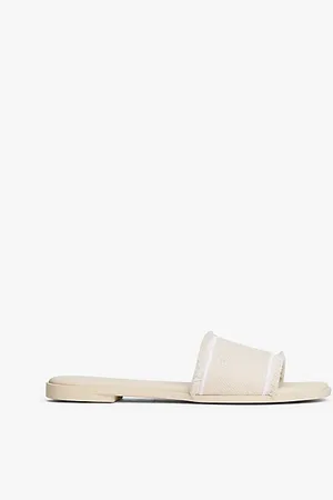 Tommy Hilfiger Sandales en toile à bords effilochés