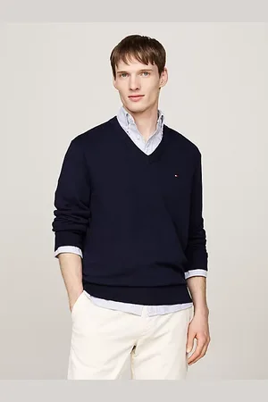 Tommy Hilfiger Pull à col en V avec cachemire